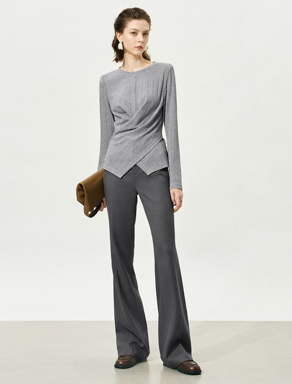 Slim Fit Long-Sleeve Lightweight Knit Top