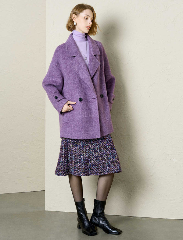 Wool-Alpaca Blend Double-Breasted Coat