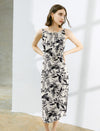 Sleeveless Floral Print Midi Dress