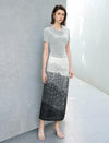 The Starry Night High-Waist Midi Skirt