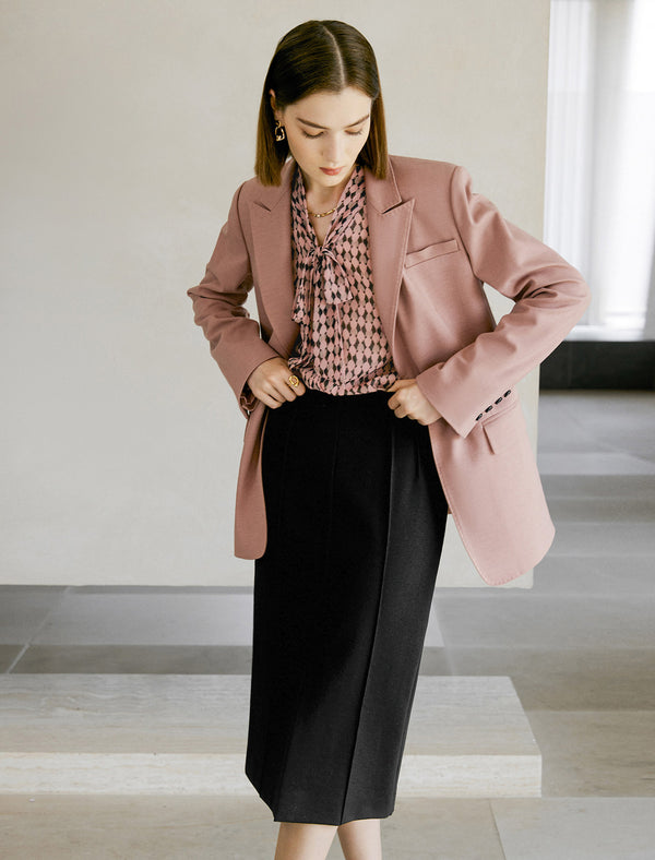 Brandy Rose Single Button Tailored Blazer