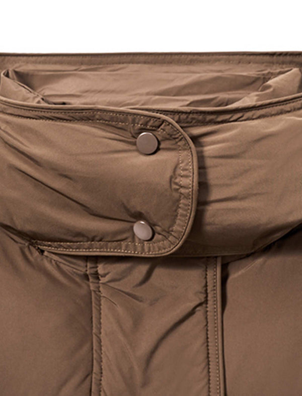 Brown Removable Hood Down Jacket