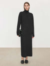 100% Wool Turtleneck Maxi Dress