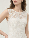 Romantic Embroidered Lace Sleeveless Gown