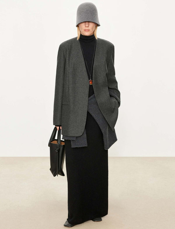 100% Wool Turtleneck Maxi Dress