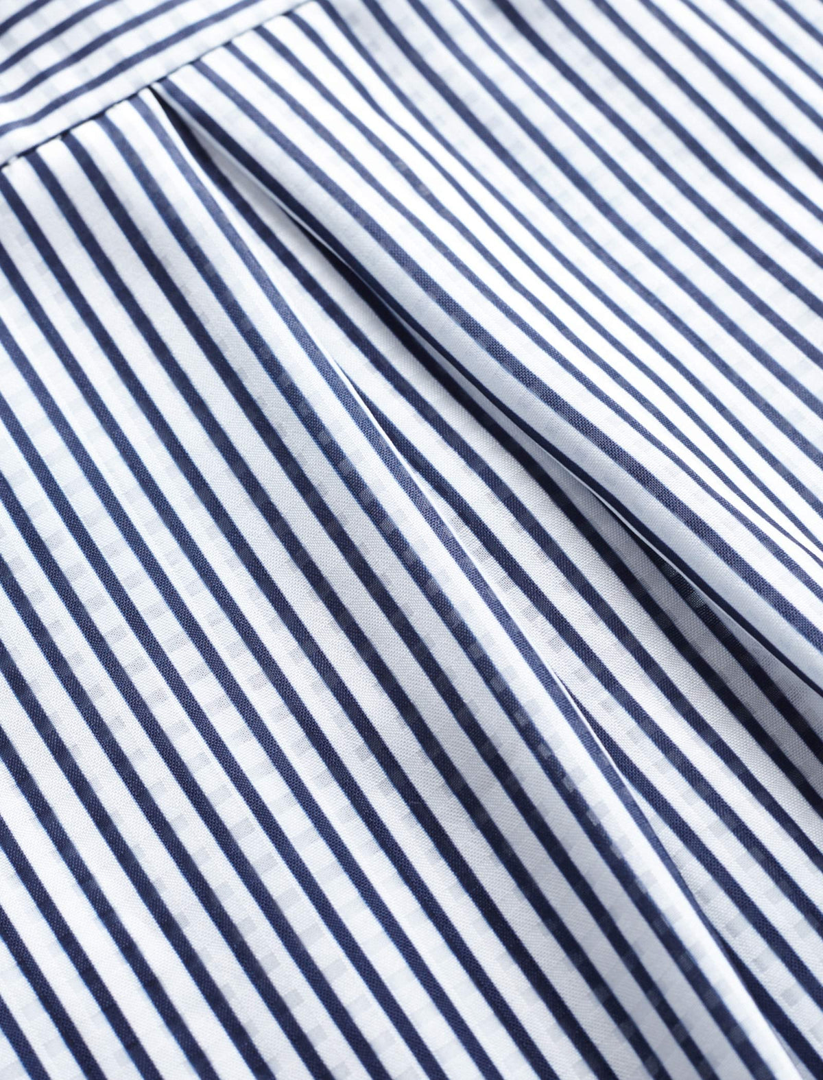 Simple Striped Jacquard Button-Down Shirt