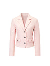 Three-Button Cropped Blazer