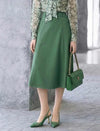 High Waisted A Line Midi Skirt