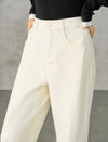 High-Waisted Wide Leg Denim Pants