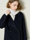 100% Australian Superfine Wool Double-Breasted Lapel Coat