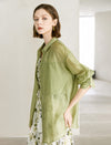 Sheer Button Up Shirt