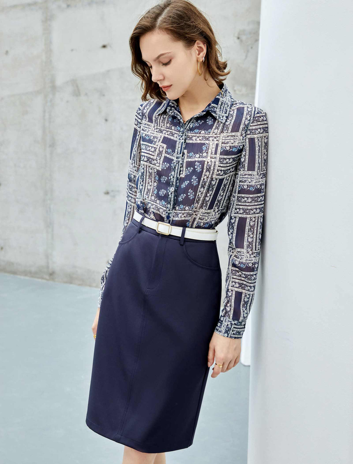 Vintage Long Sleeve Printed Shirt