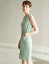 Sleeveless Striped Sheath Dress