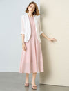 Light Tencel Three-Quarter Sleeve Blazer