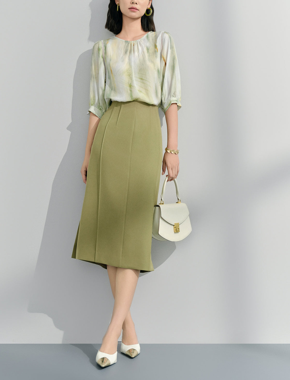 100% Mulberry Silk Watercolor Top