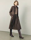 Wool Blend Textured Stand-Collar Zip-Front Cropped Jacket