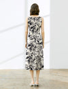 Sleeveless Floral Print Midi Dress