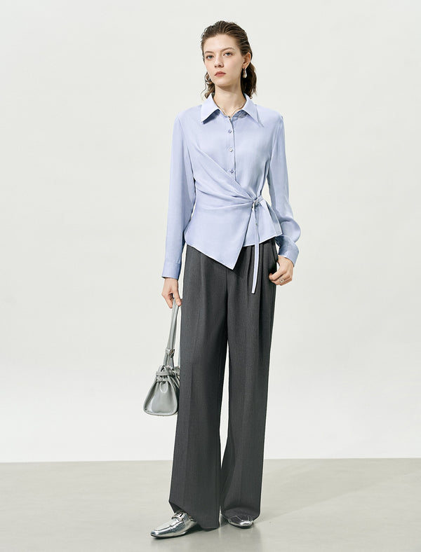 Tencel Wrap-Tie Shirt