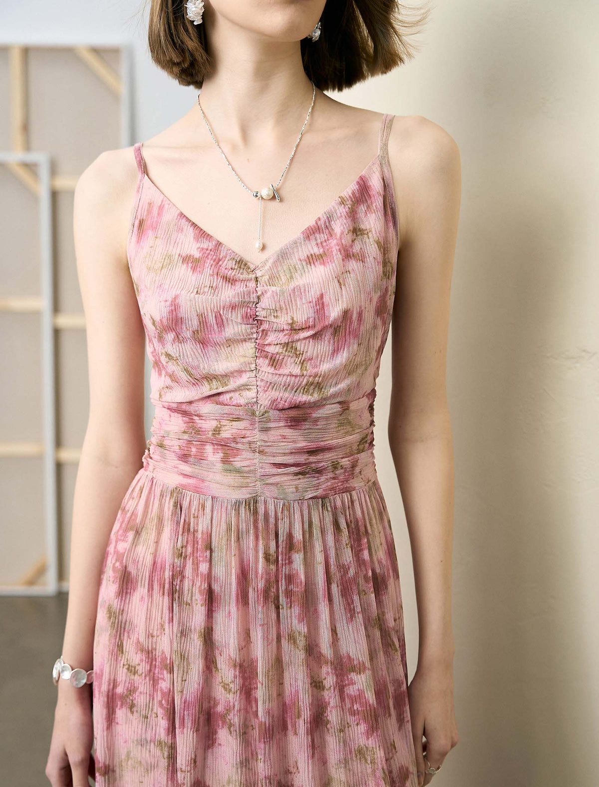 Romantic Tie-Dye Slip Maxi Dress