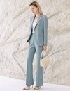 Light Sky Blue Single Button Tailored Blazer