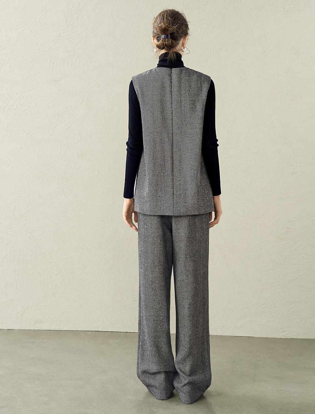 Herringbone Wool-Blend Vest