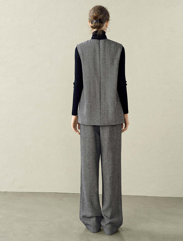 Herringbone Wool-Blend Vest