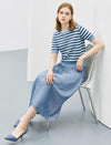 Minimal Pleated A-Line Skirt