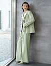 Sage Green High Waisted Wide Leg Pants