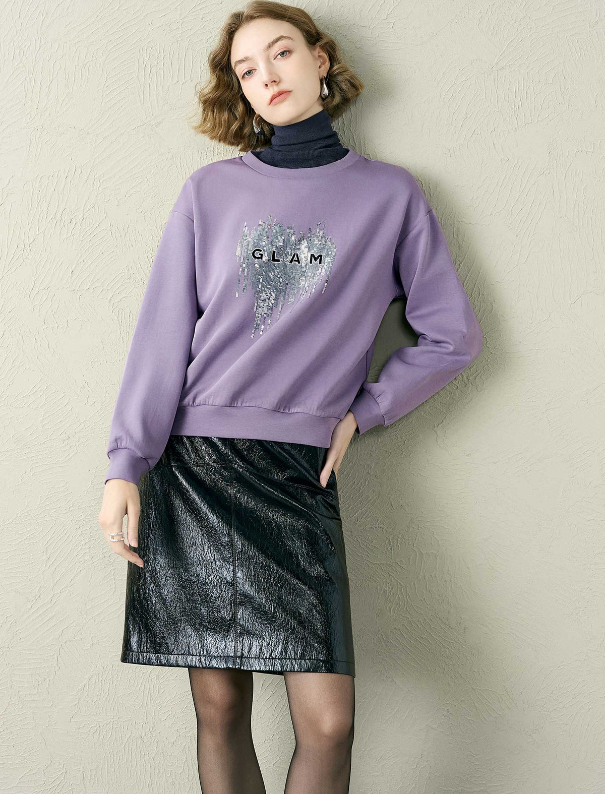Tencel-Blend Drop Shoulder Sweatshirt