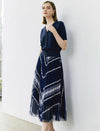 Elegant Printed Pleated Skirt