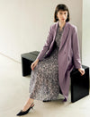 Double Breasted Long Coat with Notched Lapels