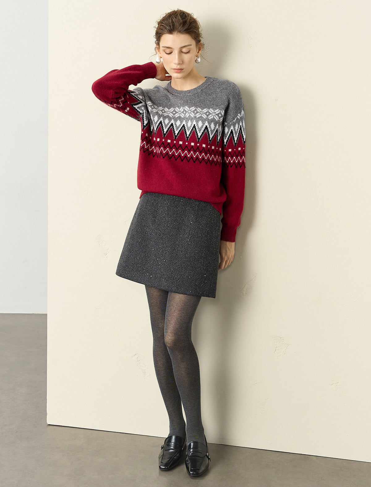 Grey Sparkle Mini Skirt