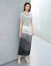 The Starry Night High-Waist Midi Skirt