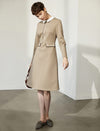 Colorblock Long Sleeve Pocket Fitted Dress