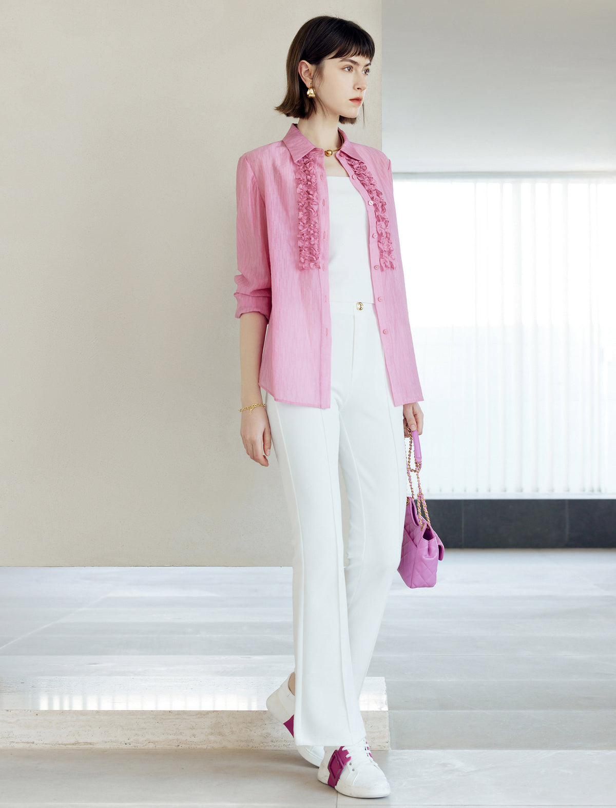 Tencel Casual Loose Turn-Down Collar Shirt