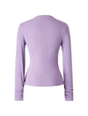 V-Neck Ruched Waist Long Sleeve Top