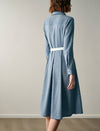 Classic Plaid Button-Front Dress