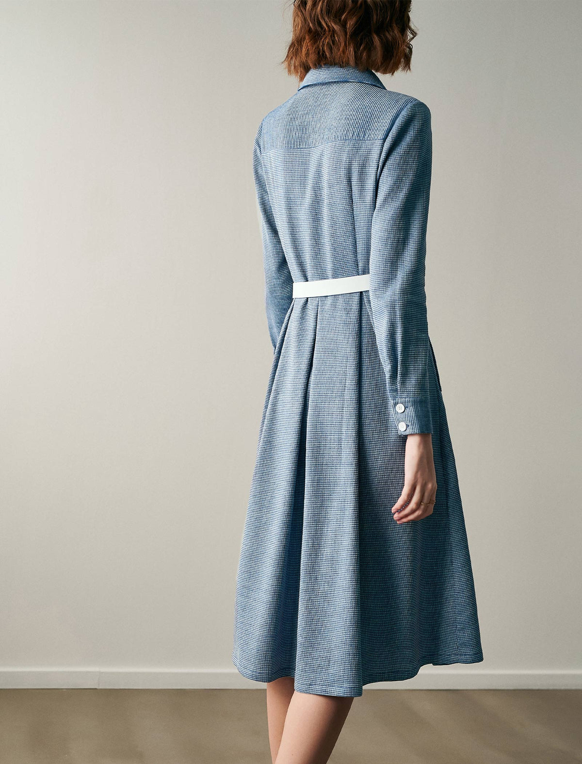 Classic Plaid Button-Front Dress