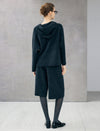 100% Wool High-Waist Pocket A-Line Culottes