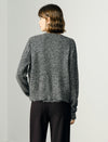 Wool Blend Vintage Round Neck Knit Cardigan