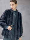Faux Fur Shawl Collar Long Sleeve Coat