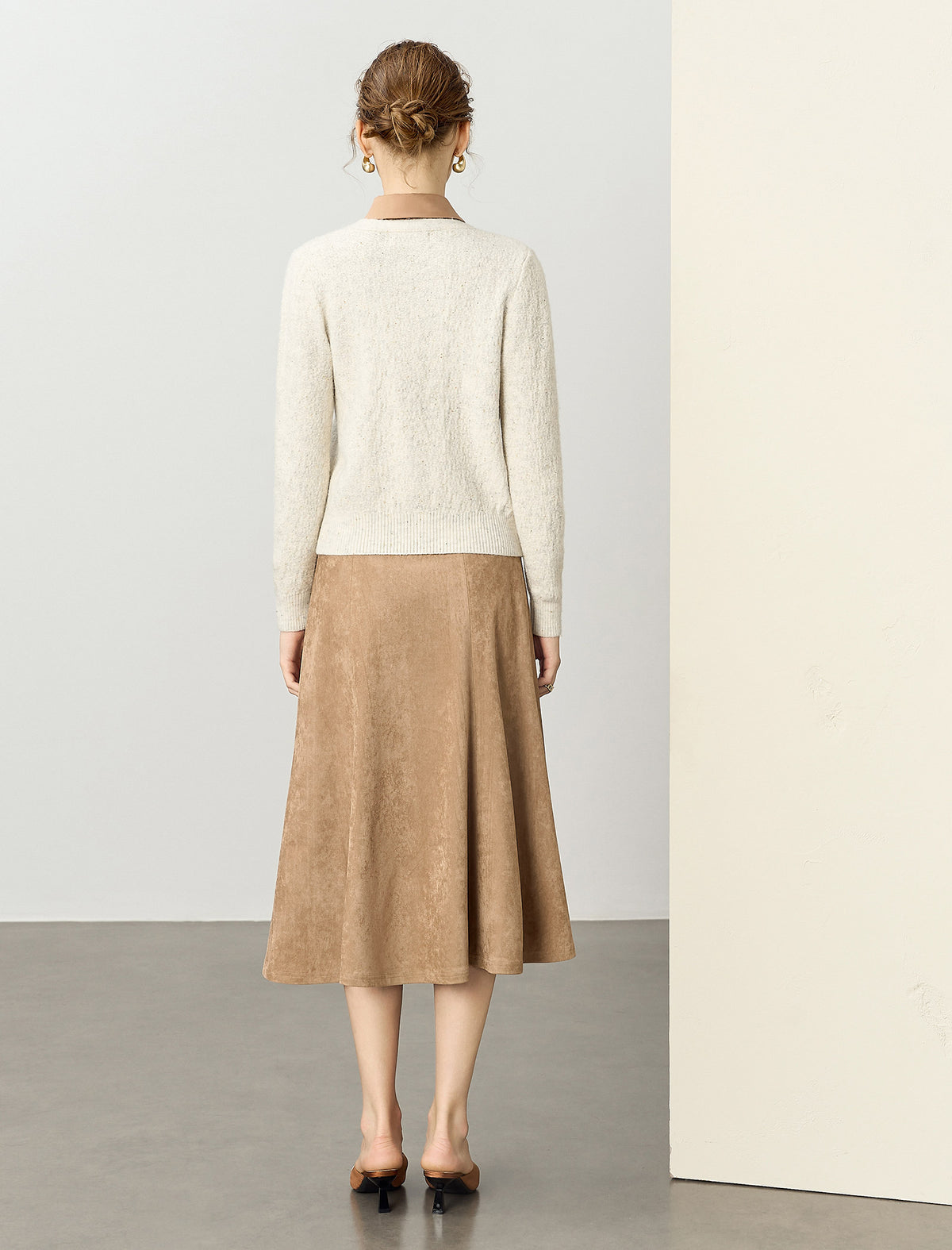 Cream Beaded V-Neck Cardigan