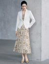 Notched Lapel Long Sleeve Blazer