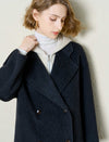 100% Australian Superfine Wool Double-Breasted Lapel Coat