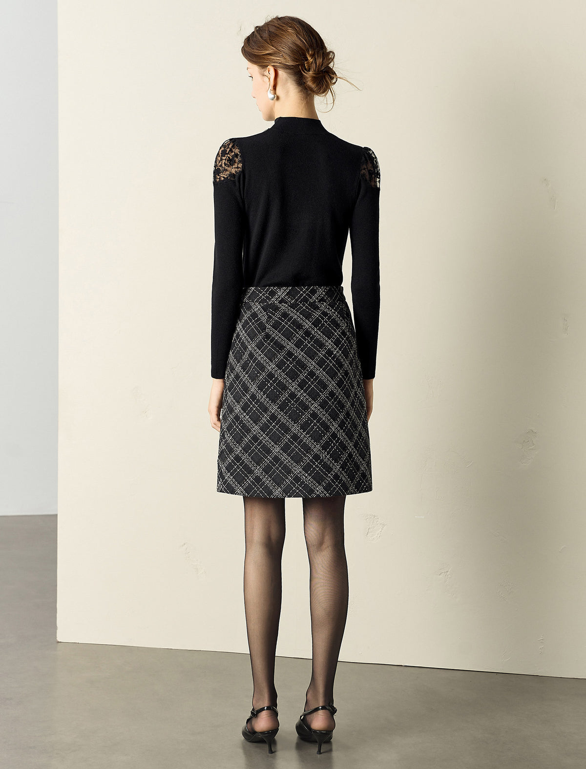 High Neck Slim Fit Base Knit Top