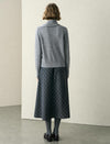 Asymmetric Collar 100% Wool Cardigan