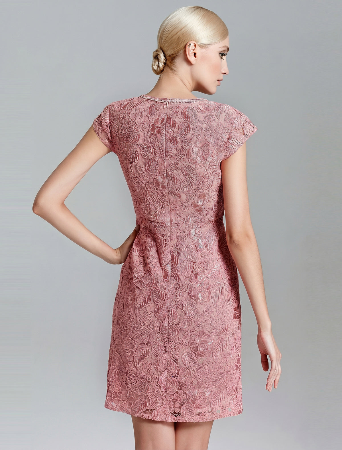 Lace Waist-Cinched Dress