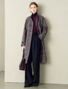 Classic Plaid Wool-Blend Stand Collar Coat