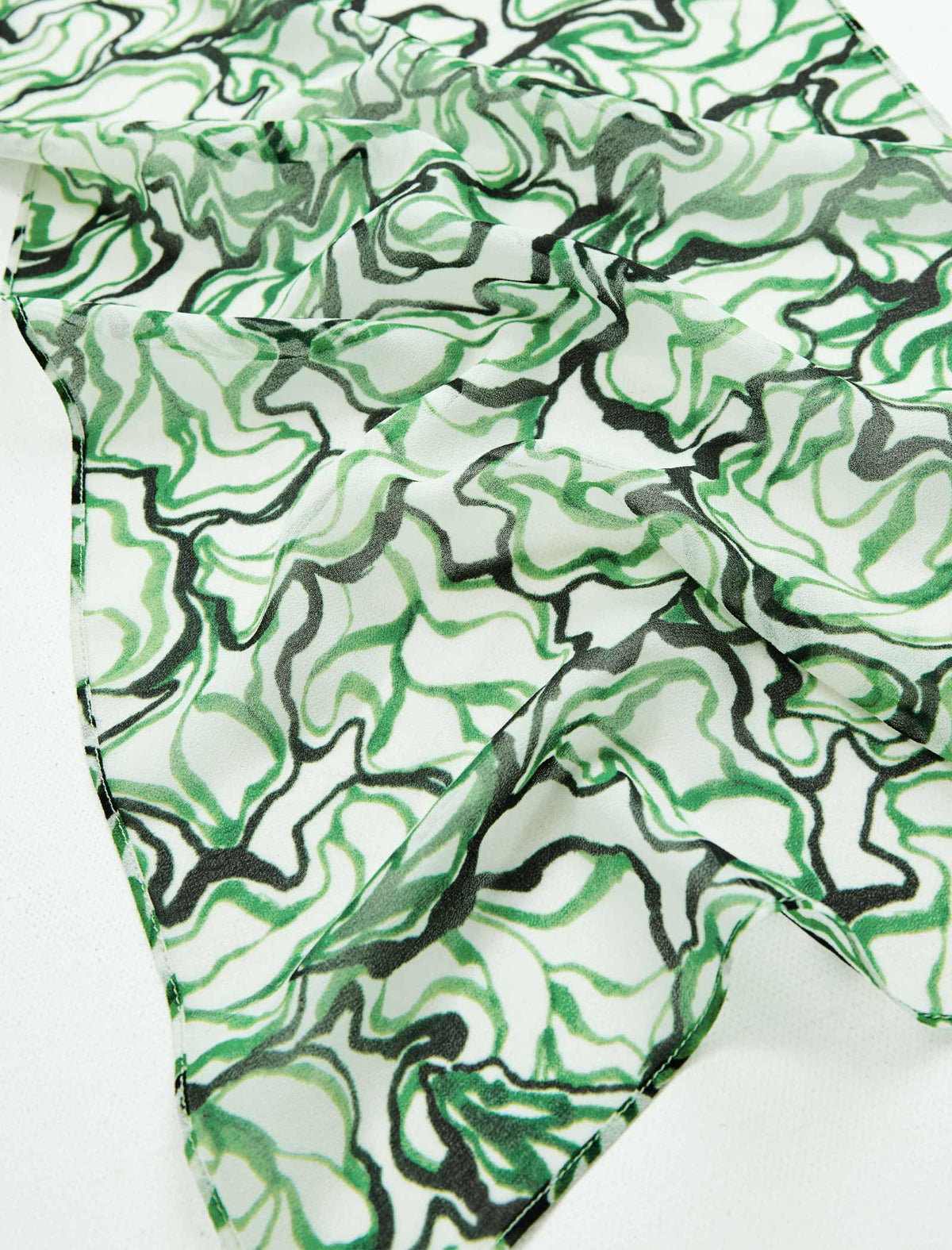 Green Abstract Print Scarf