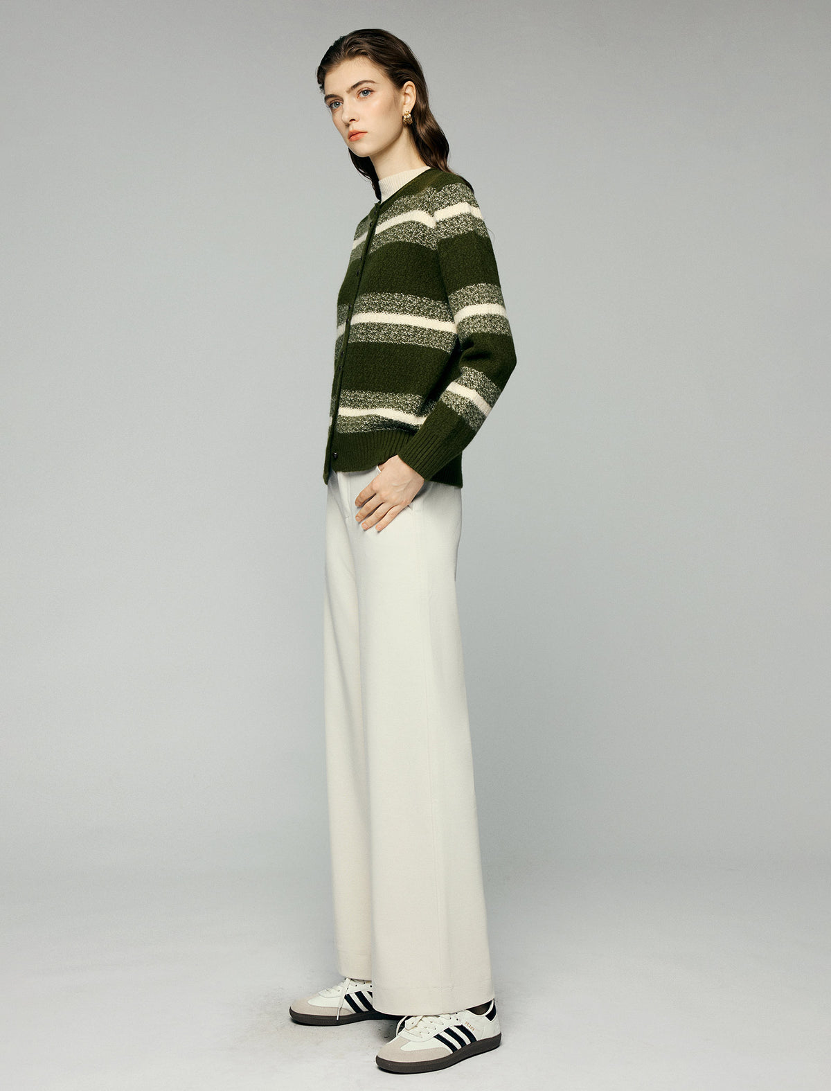 High-Waist Pocket Fluid Wide-Leg Pants